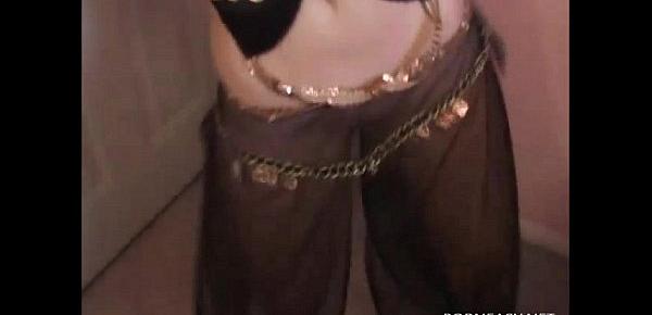  Teen girl belly dancing and masturbating